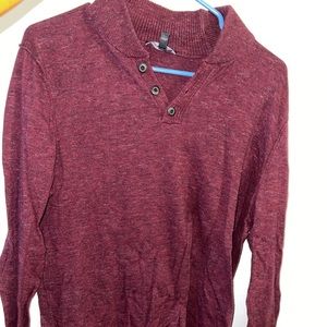 Men’s Medium Red Long Sleeve Buttoned Shirt